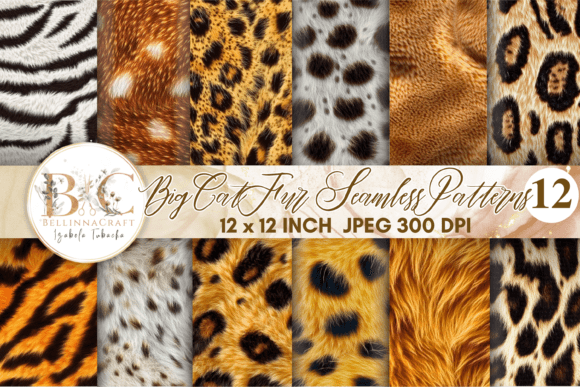 Big Cat Fur Seamless Digital Paper