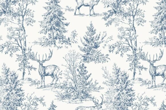 Blue Christmas Seamless Pattern 26