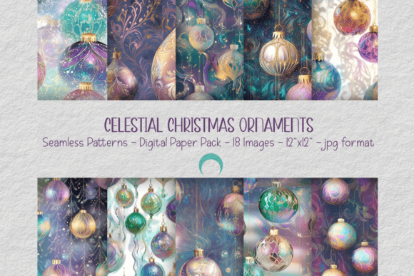 Christmas Pattern, Iridescent Pattern: Elevate Your Holiday Projects with Celestial Elegance