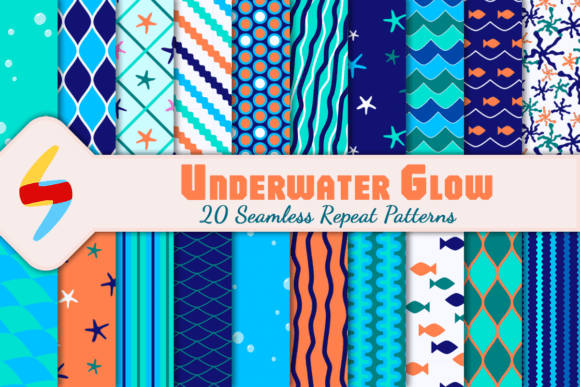 Coral Underwater Glow Pattern Pack: A Vibrant Addition to Your Creative Projects