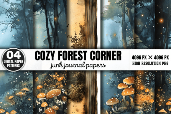 Cozy Forest Corner Junk Journal Pattern: A Creative Addition to Your Digital Projects