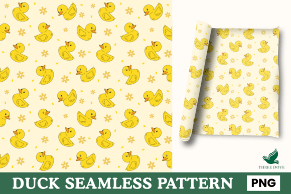 Duck Seamless Pattern - 01: A Versatile Digital Design for Creative Projects
