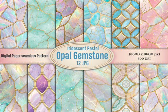 Iridescent Pastel Opal Gemstone Bundle for Creative Workflows