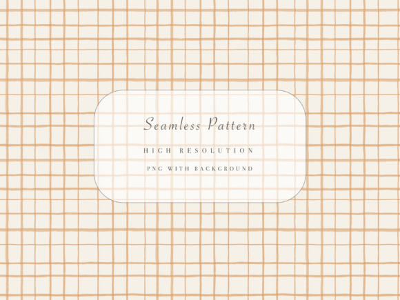 Muted Terracotta Grid Seamless Pattern PNG