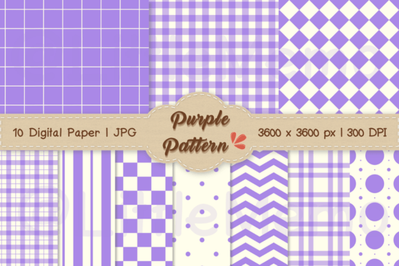 Purple Digital Paper Pack – Elevating Creativity with Modern Stripe Patterns
