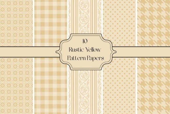 Rustic Yellow Pattern Paper Pack: A Versatile Addition to Your Creative Workflow