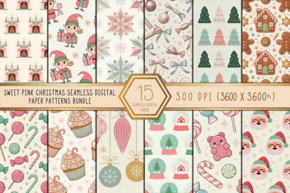 Sweet Christmas Digital Paper Bundle: A Versatile Tool for Creative Workflows