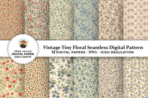 Vintage Tiny Floral Seamless Pattern: A Versatile Design for Creative Projects