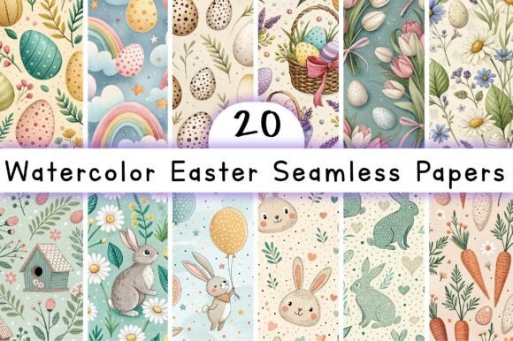 Watercolor Easter Seamless Papers: A Versatile Creative Resource