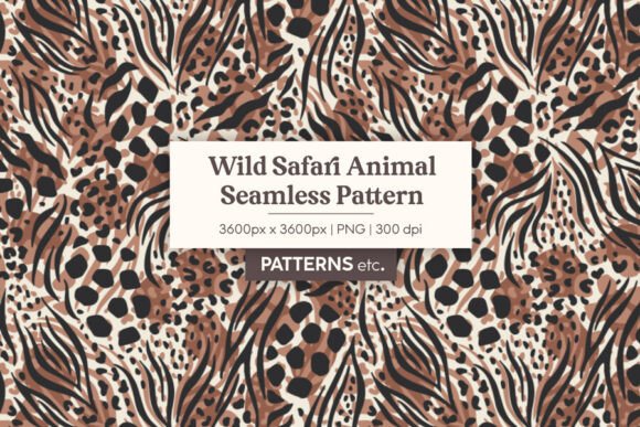 Wild Safari Animal Leopard Tiger Pattern: A Bold Design Element for Creative Projects